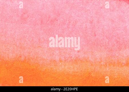 Rosa orange rote Farbe Aquarell, Illustration Hintergrund handbemalt auf Papier Stockfoto