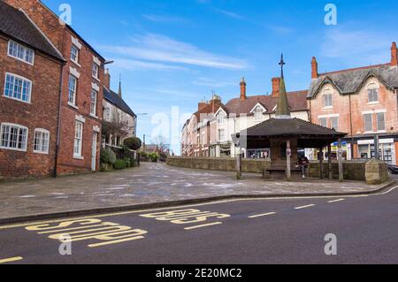 Stadtzentrum in Melbourne, Derbyshire, Großbritannien Stockfoto