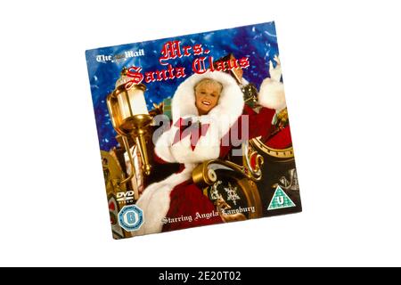 Eine Kopie von Frau Santa Claus mit Angela Lansbury. Ein amerikanischer TV-Film, der kostenlos mit der Tageszeitung Daily Mail verschenkt wird. Stockfoto