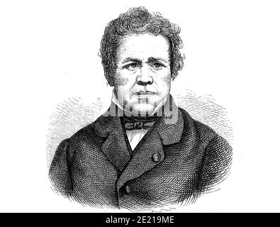 Jean-Auguste-Dominique Ingres,; 29. August 1780 - 14. Januar 1867, französischer Maler des Neoklassizismus / Jean-Auguste-Dominique Ingres, 29. 1780. Bis 14. August. Januar 1867, ein französischer Maler, Historisch, historisch, digital verbesserte Reproduktion eines Originals aus dem 19. Jahrhundert / digitale Reproduktion einer Originalvorlage aus dem 19ten Jahrhundert. Jahrhundert, Stockfoto