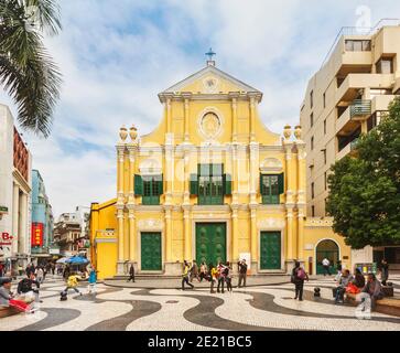 Macau, China. St. Dominic's Church, Teil des historischen Zentrums von Macau, das zum UNESCO-Weltkulturerbe gehört. Stockfoto