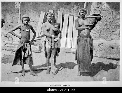 Chiboque Frauen aus dem Buch "Missionary Travels and Researches in South Africa" von Livingstone, David, 1813-1873; Arnot, Fred. S. (Frederick Stanley), 1858-1914; 1899 in London bei J. Murray veröffentlicht Stockfoto