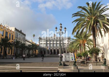 Blick über die Plaza de Santa Ana von Las Palmas Gran Canaria Insel Spanien Stockfoto