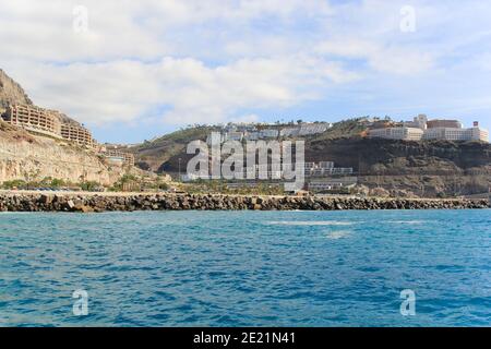Küstenlandschaft rund um Taurito von Puerto de mogan Gran aus gesehen Kanarische Inseln Spanien Stockfoto
