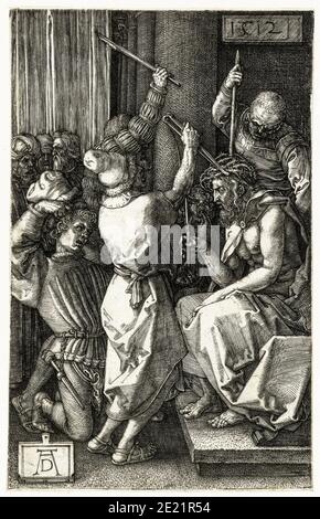 Christus mit Dornen gekrönt, Stich von Albrecht Dürer, 1512 Stockfoto