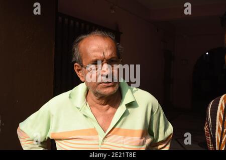 Pujari von Prabartak Seva Niketan. Chandannagar, Hooghly, Westbengalen. Indien. Stockfoto