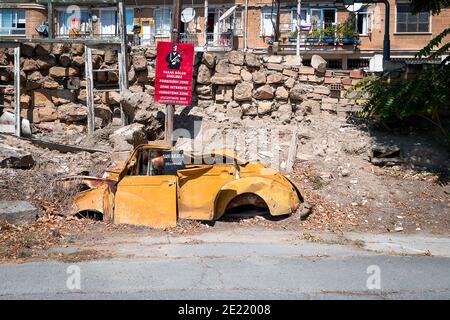 Nicosia Pufferzone Green Line Zypern Stockfoto