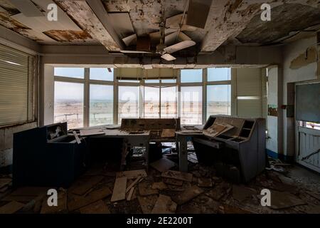 Verlassen Nicosia International Airport Zypern Stockfoto