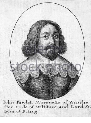 John Paulet Porträt, 5. Marquess of Winchester, c1598 – 1675, gestylt Lord John Paulet bis 1621 und Lord St. John von 1621 bis 1628, Radierung durch Böhmische Radierer Wenceslaus Hollar aus dem 16. Jahrhundert Stockfoto