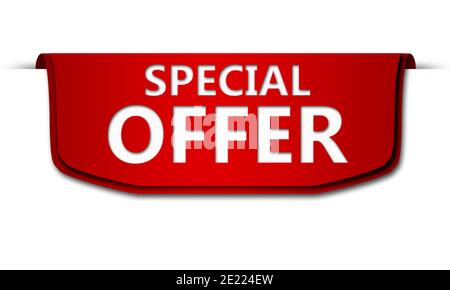 3D-Rendering von Verkaufsbannern isoliert mit Sonderangebotstext Stockfoto