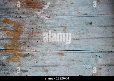 Alte blau bemalte Holzplanken grunge Hintergrund oder Textur Stockfoto