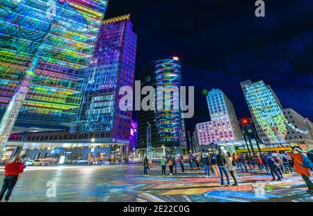 Festival der Lichter, Potsdamer Platz, Mitte, Berlin, Deutschland Stockfoto