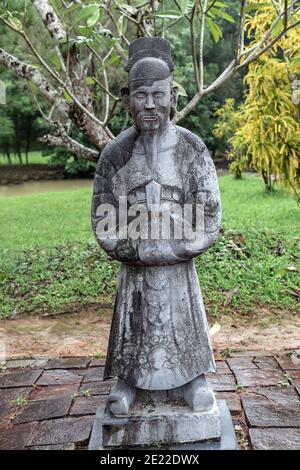 Statuen Khai Dinh Königliches Grab in Hue, Vietnam Stockfoto