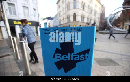 Belfast heute vor der Covid-19 Einschränkungen Picrure von Hugh Russell Stockfoto