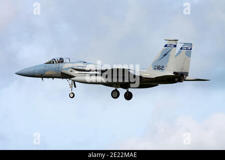 United States Air Force USAF McDonnell Douglas F-15C Eagle 86-0162 Ankunft und Landung des Kampfflugzeugs Stockfoto
