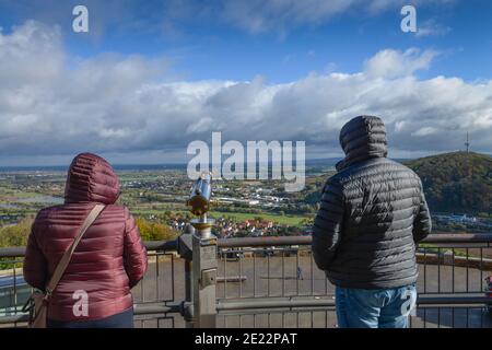 Aussichtsplattform, Porta Westfalica, Kreis Minden-Luebbecke,, 92660 Stockfoto
