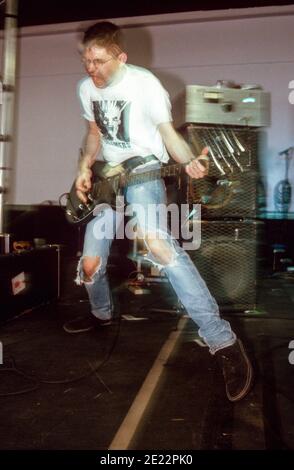 Shellac beim A.T.P All Tomorrows Parties Festival, 19.-21st. April 2002, Camber Sands, Rye, West Sussex, England, Vereinigtes Königreich. Stockfoto