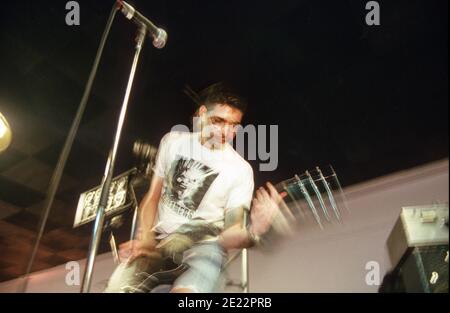 Shellac beim A.T.P All Tomorrows Parties Festival, 19.-21st. April 2002, Camber Sands, Rye, West Sussex, England, Vereinigtes Königreich. Stockfoto