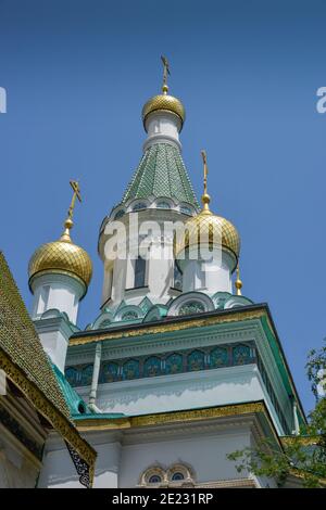 Russische Kirche Sweti Nikolaj, Sofia, Bulgarien Stockfoto