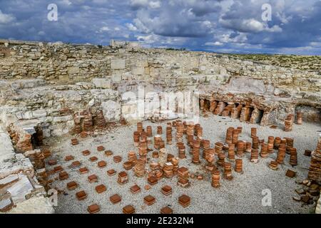 Thermen, Ausgrabungsstaette, Kourion, Zypern Stockfoto