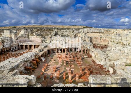 Thermen, Ausgrabungsstaette, Kourion, Zypern Stockfoto