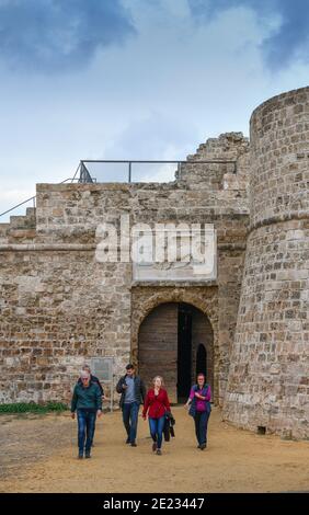 Hafenfestung Othello-Turm, Famagusta, Tuerkische Republik Nordzypern Stockfoto