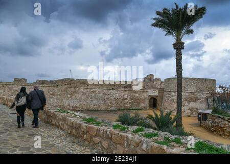 Hafenfestung Othello-Turm, Famagusta, Tuerkische Republik Nordzypern Stockfoto