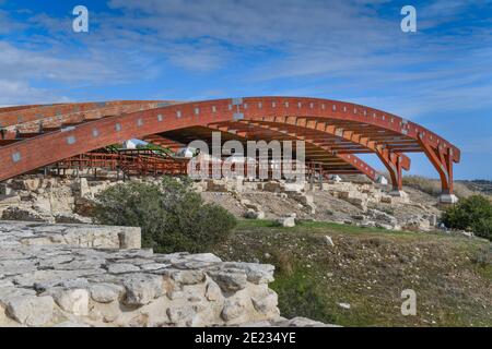 Eustolios-Villa, Ausgrabungsstaette, Kourion, Zypern Stockfoto