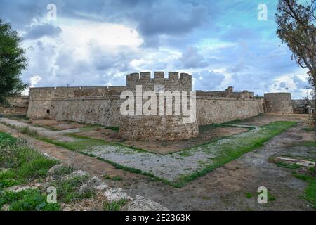 Hafenfestung Othello-Turm, Famagusta, Tuerkische Republik Nordzypern Stockfoto