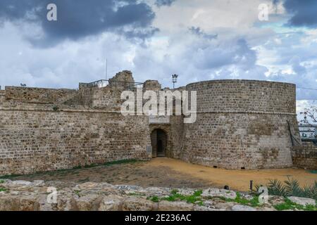 Hafenfestung Othello-Turm, Famagusta, Tuerkische Republik Nordzypern Stockfoto