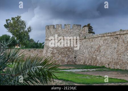 Hafenfestung Othello-Turm, Famagusta, Tuerkische Republik Nordzypern Stockfoto