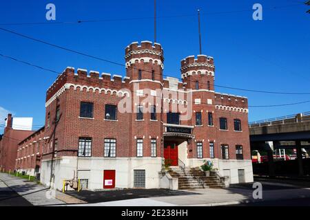 Außenansicht des Windsor Castle Events Center, 210 South Centre St, Cumberland, Maryland MD, USA Stockfoto