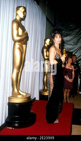 Cher bei den Academy Awards 1988. Quelle: Ralph Dominguez/MediaPunch Stockfoto