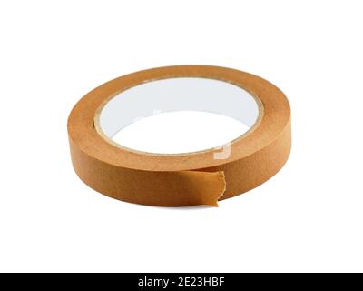 Rolle des Abdeckbandes auf weiß Stockfoto