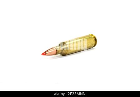 Jagdmunition, Kaliber 243. Stockfoto