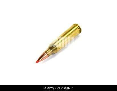 Jagdmunition, Kaliber 243. Stockfoto