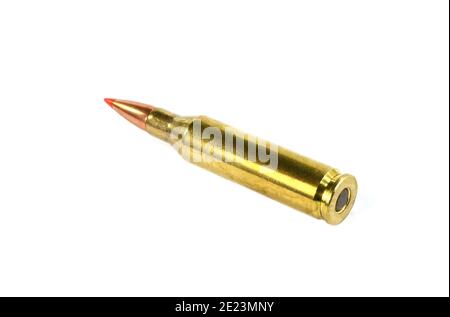 Jagdmunition, Kaliber 243. Stockfoto