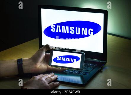 Logo Samsung Stockfoto