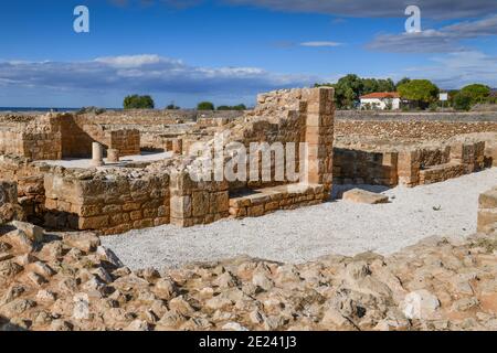 Haus des Theseus, Ausgrabungsstaette, Archaeologischer Park, Paphos, Zypern Stockfoto