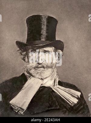 Giuseppe Fortunino Francesco Verdi (1813 - 1901) war eine italienische Oper Komponist. Stockfoto