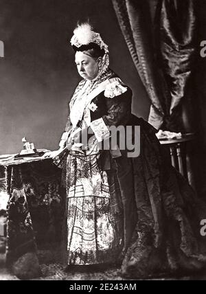 Königin Victoria, hier in einem Portrait für Ihr Jubiläum im Jahre 1887 gezeigt, regierten Großbritannien für 63 Jahre, 7 Monate und 2 Tage. Stockfoto