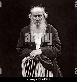 Graf Leo Tolstoi (1828 - 1910) war ein russischer Schriftsteller, der als einer der grössten Autoren aller Zeiten angesehen wird. Er erhielt mehrere Nominierungen für Stockfoto