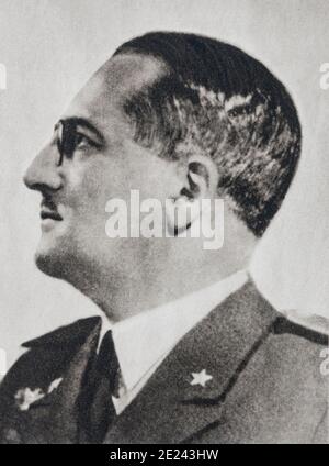 Allgemeine Ugo Cavallero (1880-1943) war ein italienischer militärischer Befehlshaber vor und während des Zweiten Weltkrieges. Er war ein Empfänger des Kreuzes des Ritter der Stockfoto