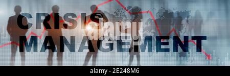 Website-Banner Für Krisenmanagement. Lösung Crisis Identity Planning Concept Mixed Media Stockfoto