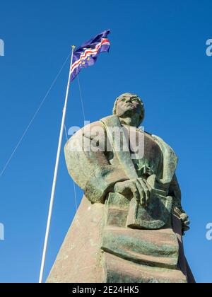 Miradouro Diogo Gomes auf Plato. Die Hauptstadt Praia auf der Insel Santiago (Ilha de Santiago), Kap Verde im äquatorialatlantik. Stockfoto