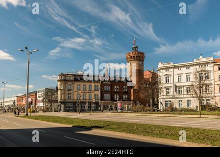 Brandenburger Platz in Cottbus Stockfoto