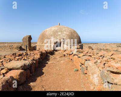 Die Zisterne. Forte Real de Sao Filipe. Cidade Velha, historisches Zentrum von Ribeira Grande, UNESCO-Weltkulturerbe. Insel Santiago ( Stockfoto