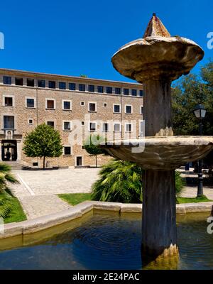 Monestir de Lluc ein Kloster in der Serra de Tramuntana Berge im Nordwesten Mallorcas Balearen Spanien. Stockfoto