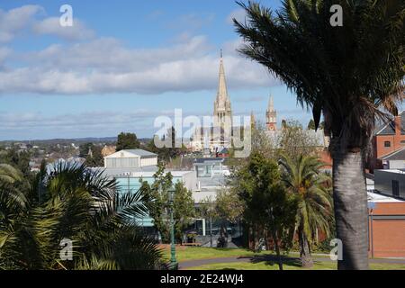 Herrliche Aussicht auf die Stadt Bendigo in Victoria, Australien Stockfoto