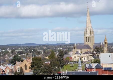 Herrliche Aussicht auf die Stadt Bendigo in Victoria, Australien Stockfoto